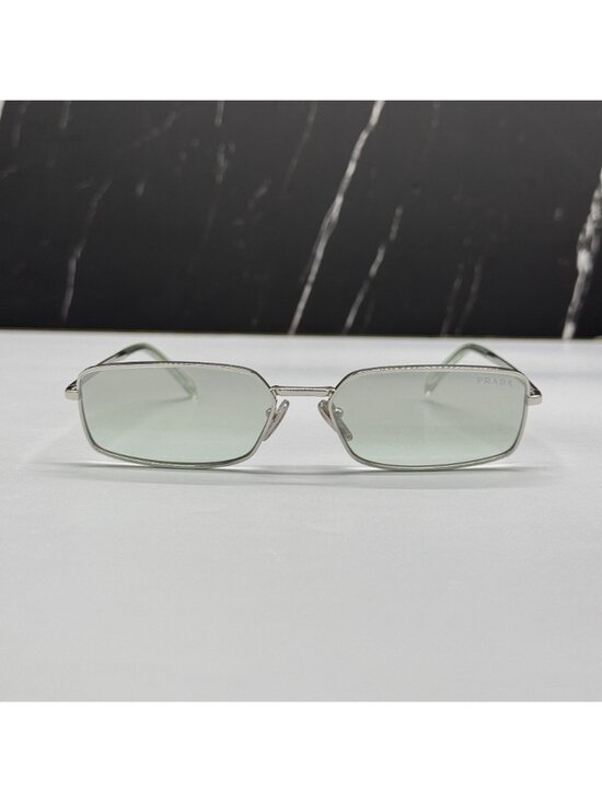 Prada PRA60S 1BC80G Unisex Silver Square Sunglasses Authentic NEW main image 10